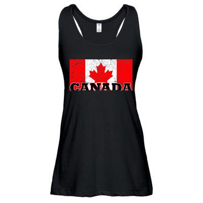 Vintage Canadian Flag Canada Ladies Essential Flowy Tank