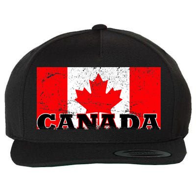 Vintage Canadian Flag Canada Wool Snapback Cap