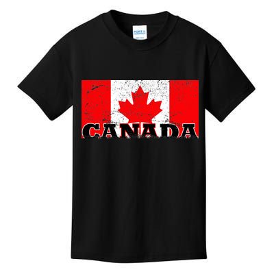 Vintage Canadian Flag Canada Kids T-Shirt