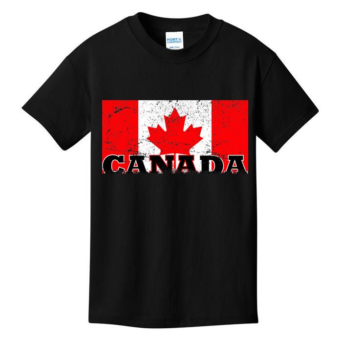 Vintage Canadian Flag Canada Kids T-Shirt