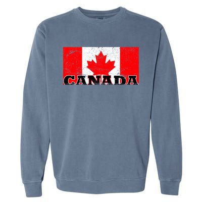 Vintage Canadian Flag Canada Garment-Dyed Sweatshirt