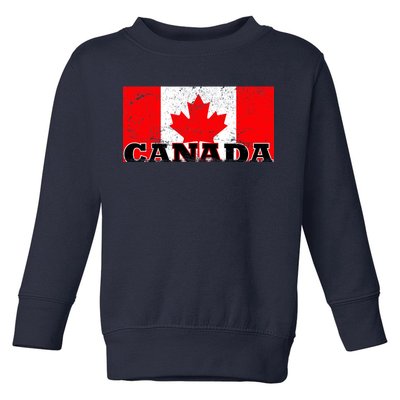 Vintage Canadian Flag Canada Toddler Sweatshirt