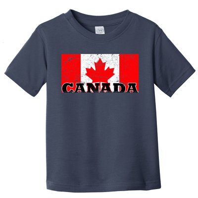 Vintage Canadian Flag Canada Toddler T-Shirt