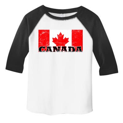 Vintage Canadian Flag Canada Toddler Fine Jersey T-Shirt