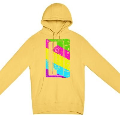 Vintage Cassette Tape 80s  Premium Pullover Hoodie