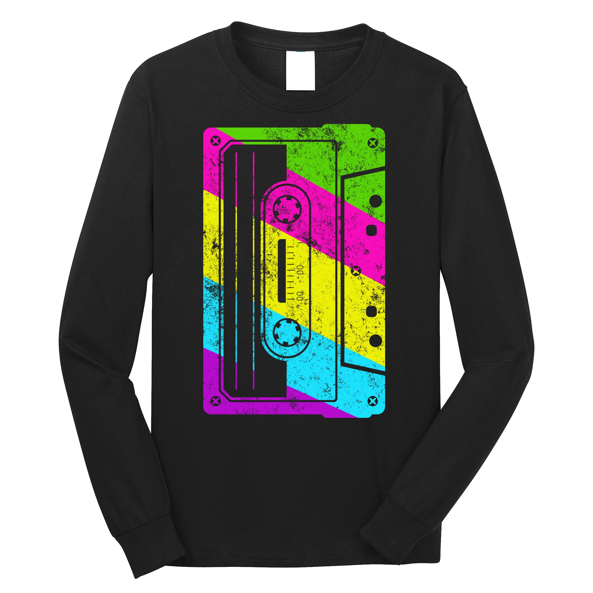 Vintage Cassette Tape 80s  Long Sleeve Shirt