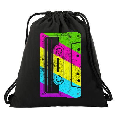 Vintage Cassette Tape 80s  Drawstring Bag
