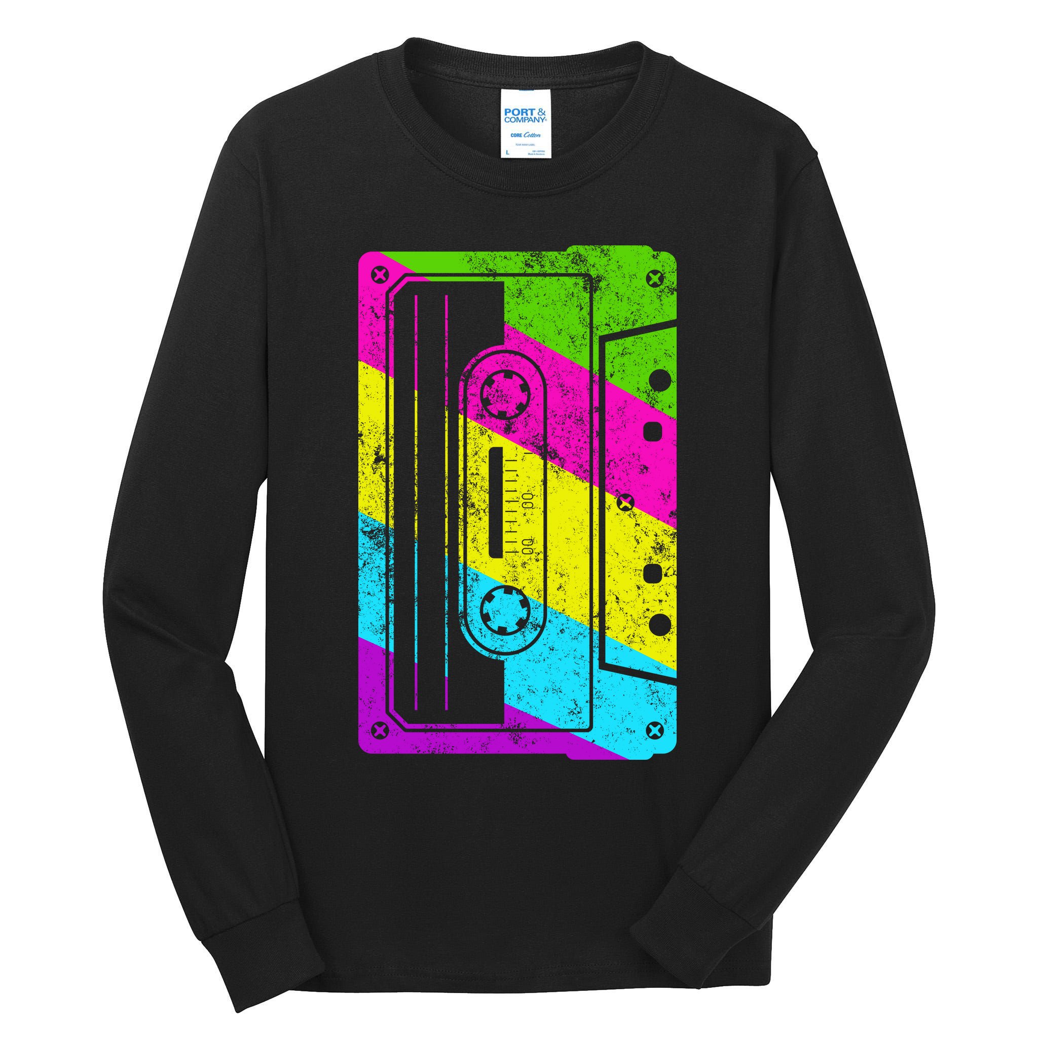 Vintage Cassette Tape 80s  Tall Long Sleeve T-Shirt