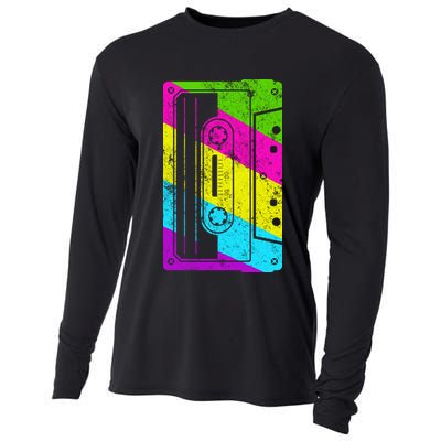 Vintage Cassette Tape 80s  Cooling Performance Long Sleeve Crew