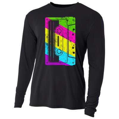 Vintage Cassette Tape 80s  Cooling Performance Long Sleeve Crew