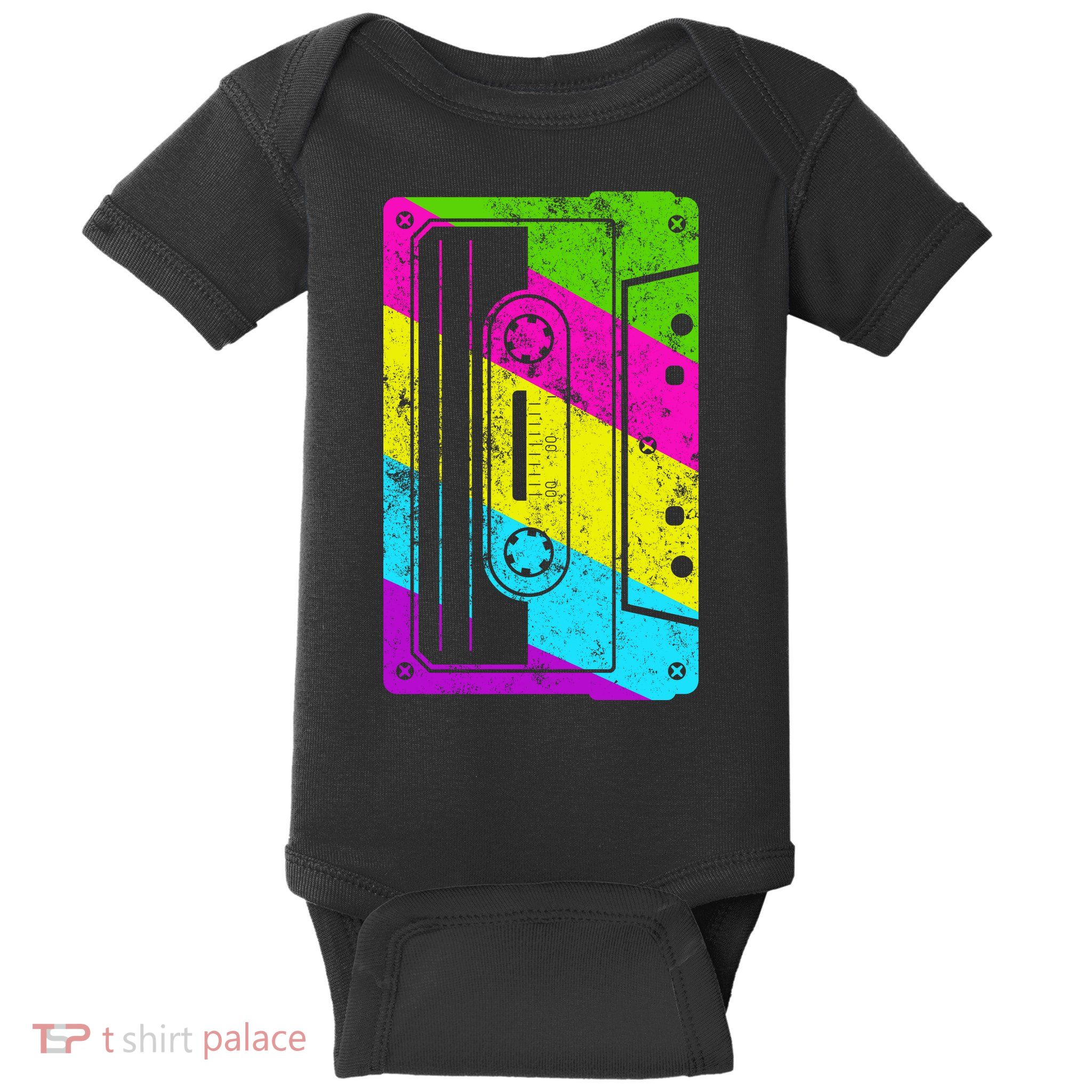 Vintage Cassette Tape 80s  Baby Bodysuit