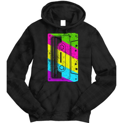 Vintage Cassette Tape 80s  Tie Dye Hoodie