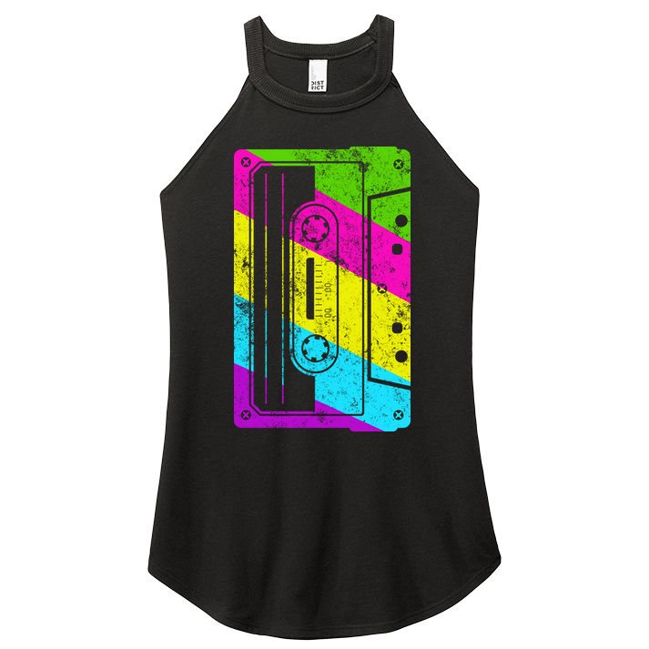 Vintage Cassette Tape 80s  Women's Perfect Tri Rocker Tank