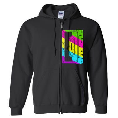 Vintage Cassette Tape 80s  Full Zip Hoodie