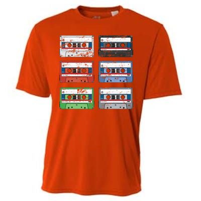 Vintage Cassette Tapes Cooling Performance Crew T-Shirt