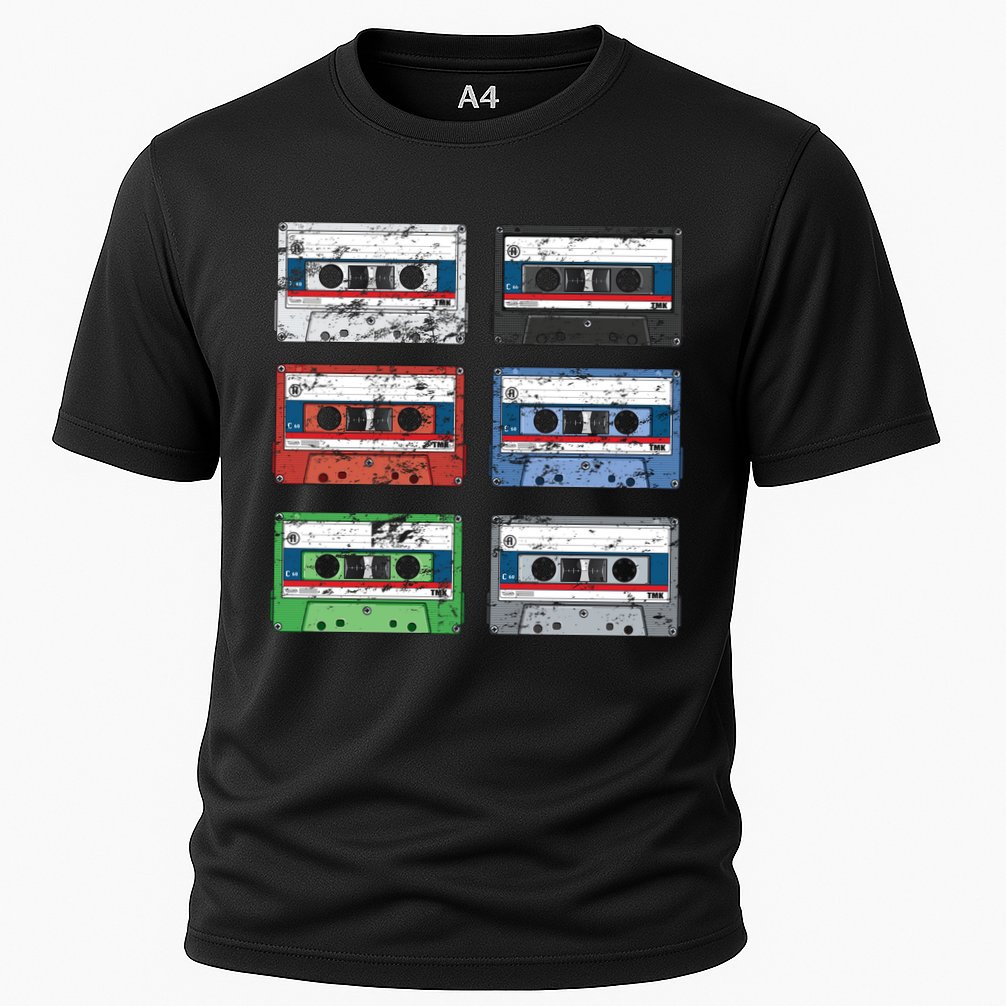 Vintage Cassette Tapes Cooling Performance Crew T-Shirt