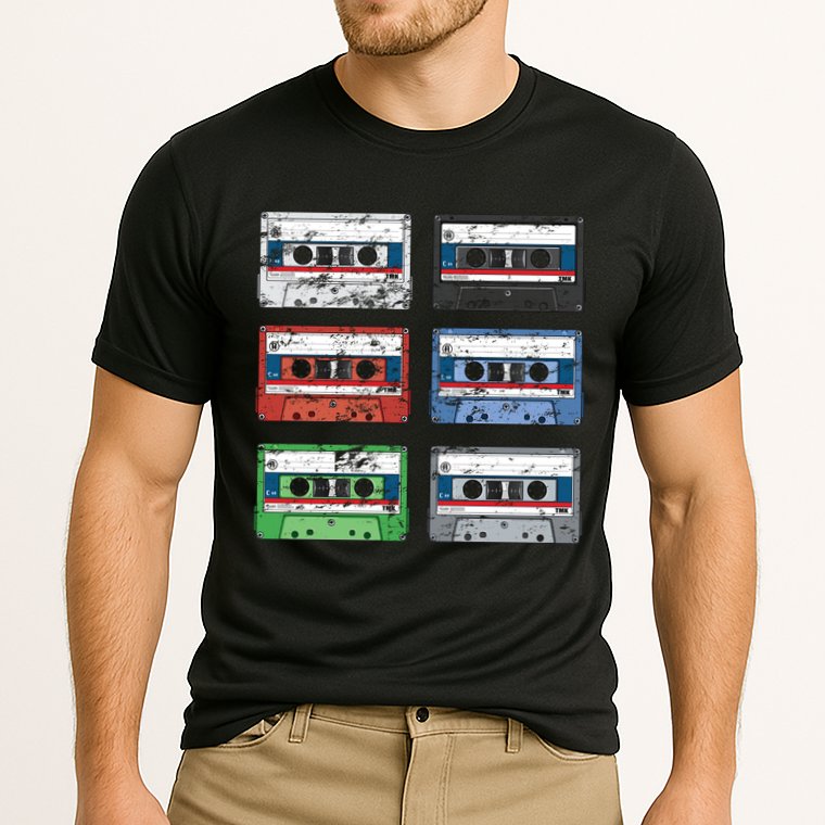 Vintage Cassette Tapes Cooling Performance Crew T-Shirt