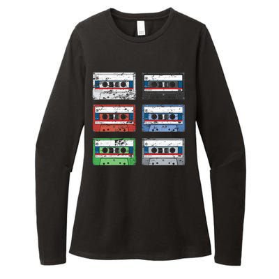 Vintage Cassette Tapes Womens CVC Long Sleeve Shirt