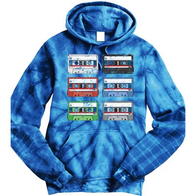 Vintage Cassette Tapes Tie Dye Hoodie