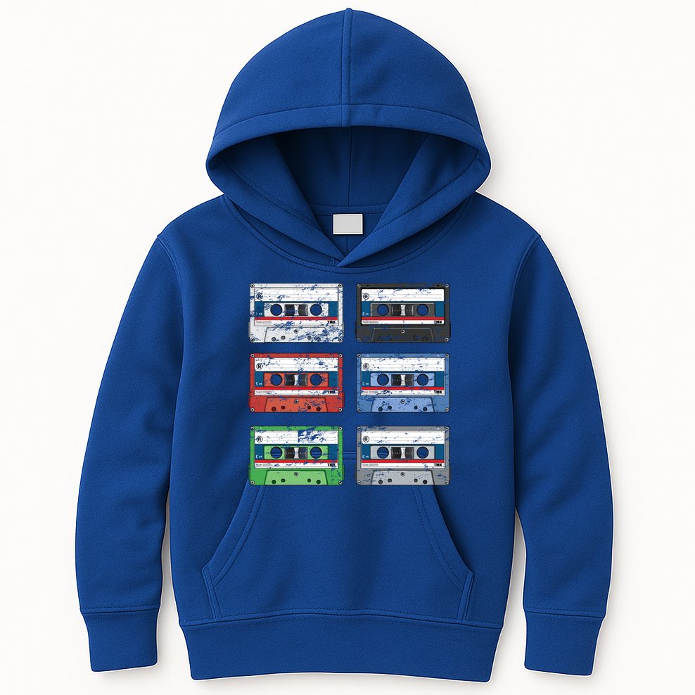Vintage Cassette Tapes Kids Hoodie
