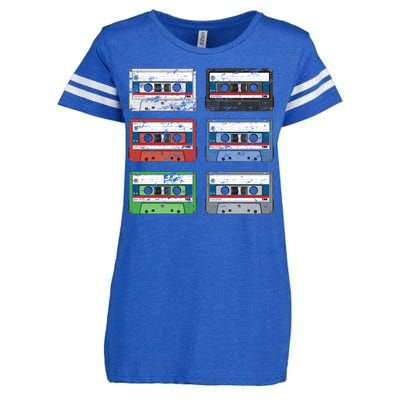 Vintage Cassette Tapes Enza Ladies Jersey Football T-Shirt