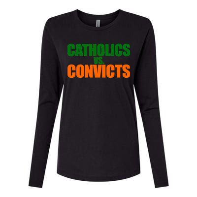 Vintage Catholics Vs. Convicts 1988 Classic Womens Cotton Relaxed Long Sleeve T-Shirt