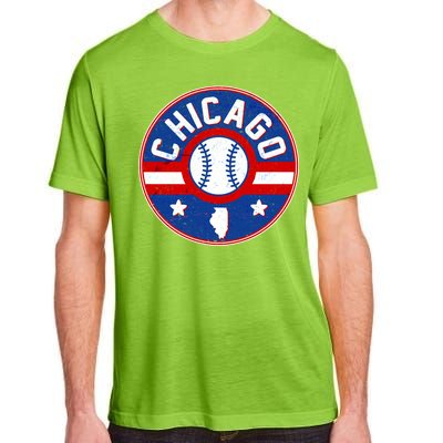 Vintage Chicago Baseball Emblem Adult ChromaSoft Performance T-Shirt