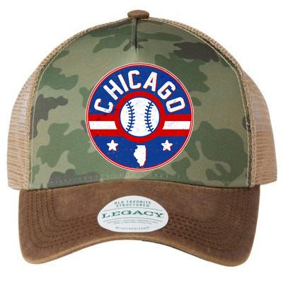 Vintage Chicago Baseball Emblem Legacy Tie Dye Trucker Hat