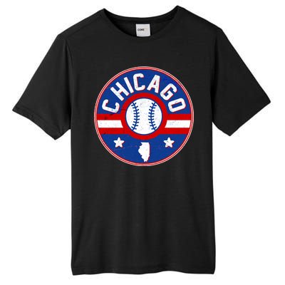 Vintage Chicago Baseball Emblem Tall Fusion ChromaSoft Performance T-Shirt