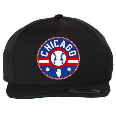 Vintage Chicago Baseball Emblem Wool Snapback Cap