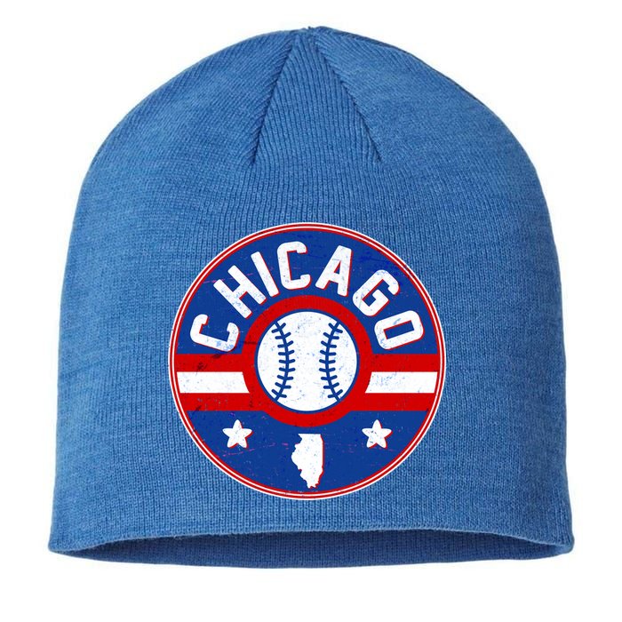 Vintage Chicago Baseball Emblem Sustainable Beanie