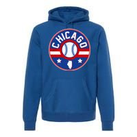 Vintage Chicago Baseball Emblem Premium Hoodie