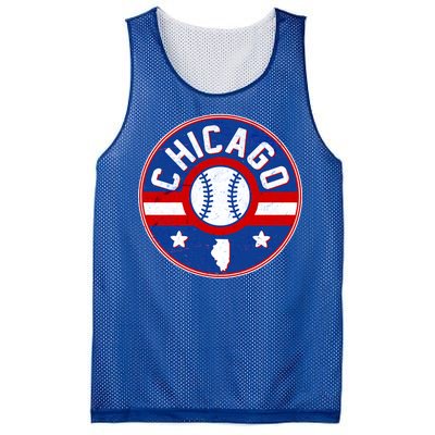 Vintage Chicago Baseball Emblem Mesh Reversible Basketball Jersey Tank