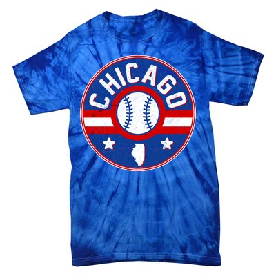 Vintage Chicago Baseball Emblem Tie-Dye T-Shirt