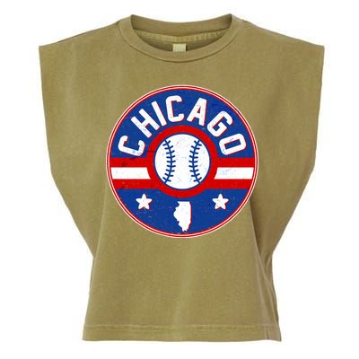 Vintage Chicago Baseball Emblem Garment-Dyed Women's Muscle Tee