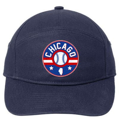 Vintage Chicago Baseball Emblem 7-Panel Snapback Hat