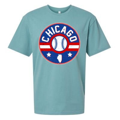 Vintage Chicago Baseball Emblem Sueded Cloud Jersey T-Shirt