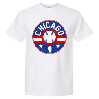 Vintage Chicago Baseball Emblem Garment-Dyed Heavyweight T-Shirt