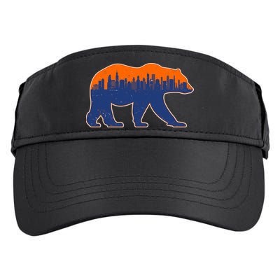 Vintage Chicago Illinois Skyline Bears Football Adult Drive Performance Visor