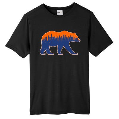 Vintage Chicago Illinois Skyline Bears Football Tall Fusion ChromaSoft Performance T-Shirt