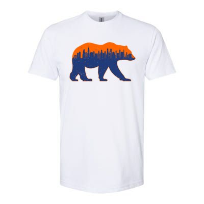 Vintage Chicago Illinois Skyline Bears Football Softstyle® CVC T-Shirt