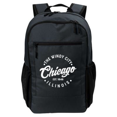 Vintage Chicago The Windy City Illinois EST 1848 Daily Commute Backpack