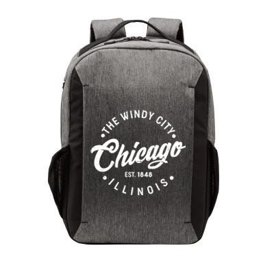 Vintage Chicago The Windy City Illinois EST 1848 Vector Backpack