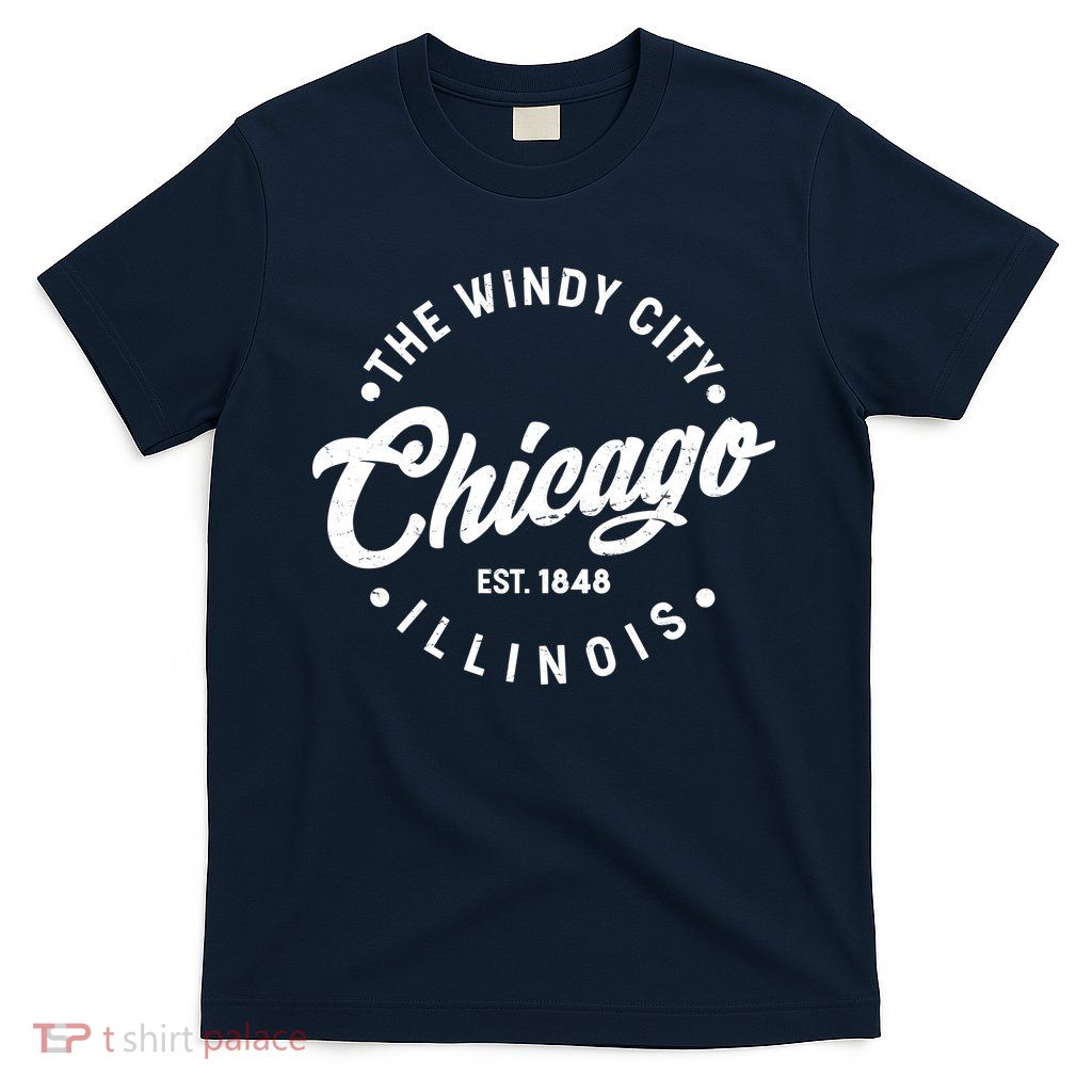 Vintage Chicago The Windy City Illinois EST 1848 T-Shirt