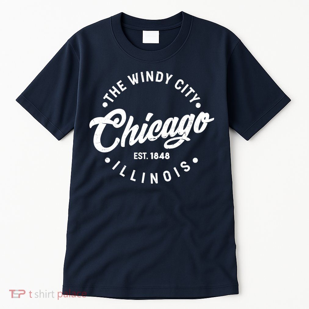 Vintage Chicago The Windy City Illinois EST 1848 Tall T-Shirt