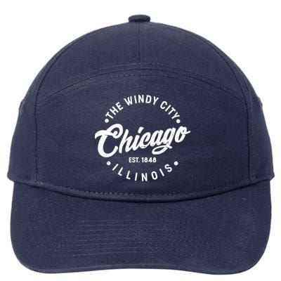 Vintage Chicago The Windy City Illinois EST 1848 7-Panel Snapback Hat