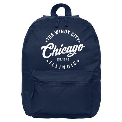 Vintage Chicago The Windy City Illinois EST 1848 16 in Basic Backpack