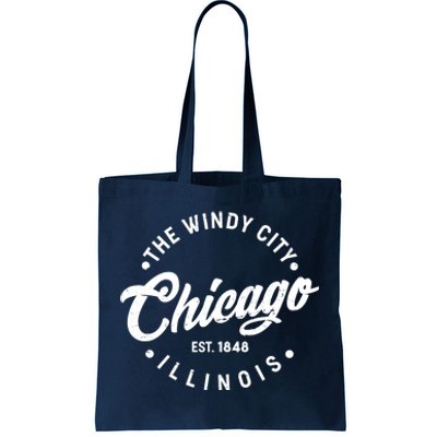 Vintage Chicago The Windy City Illinois EST 1848 Tote Bag