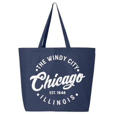 Vintage Chicago The Windy City Illinois EST 1848 25L Jumbo Tote