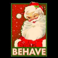 Vintage Christmas Behave Winking Santa Claus Cooling Performance Crew T-Shirt